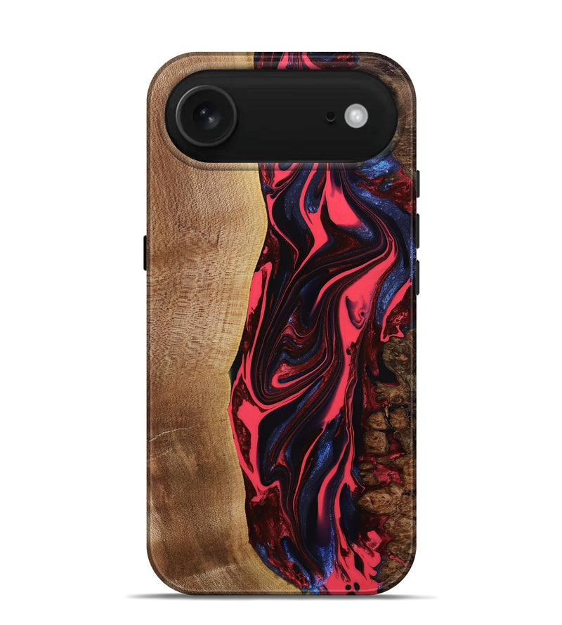 iPhone 17 Air Wood Live Edge Phone Case - Yolanda (Red, 784645)