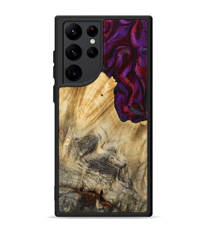 Galaxy S22 Ultra Wood Phone Case - Vickie (Red, 784878)