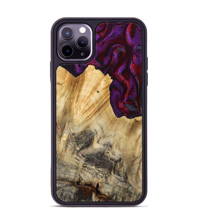 iPhone 11 Pro Max Wood Phone Case - Vickie (Red, 784878)