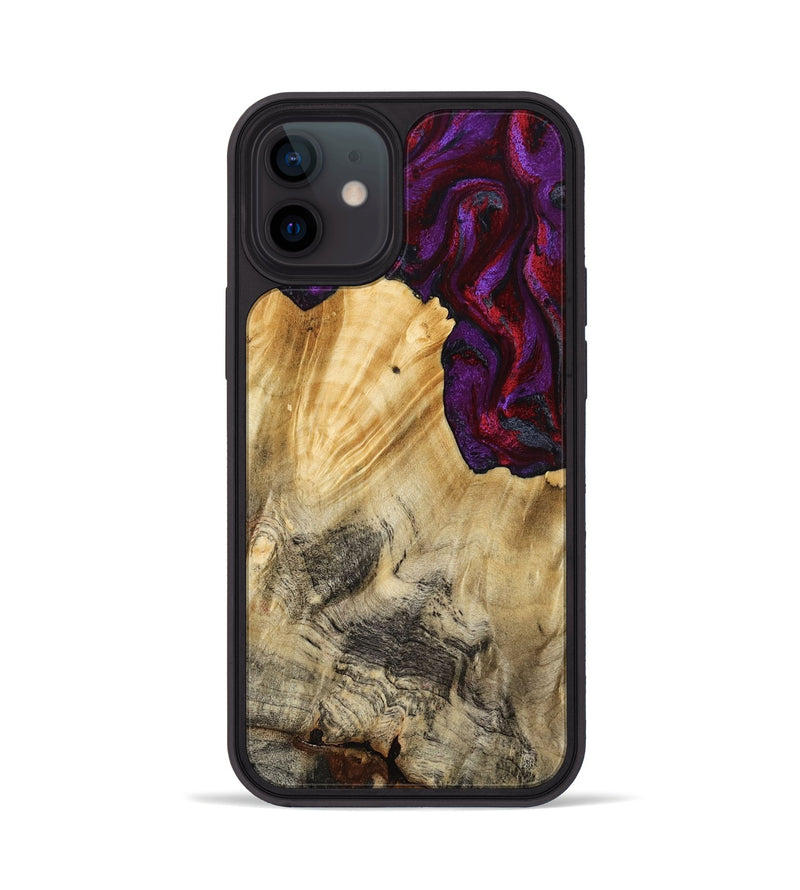 iPhone 12 Wood Phone Case - Vickie (Red, 784878)