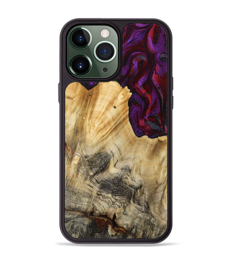 iPhone 13 Pro Max Wood Phone Case - Vickie (Red, 784878)