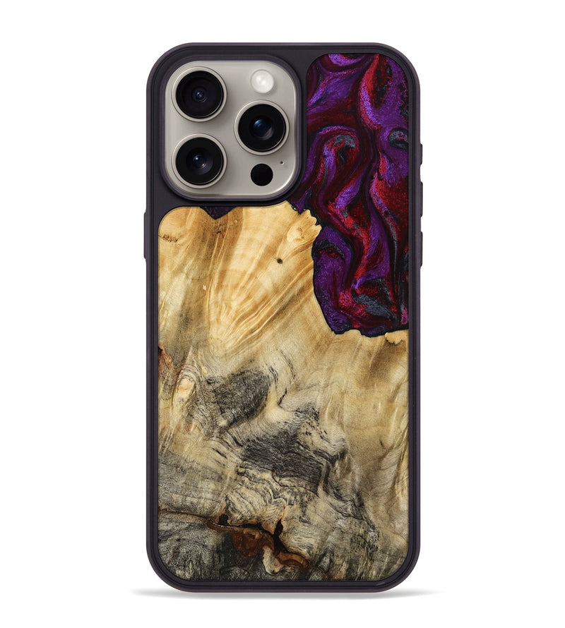 iPhone 15 Pro Max Wood Phone Case - Vickie (Red, 784878)