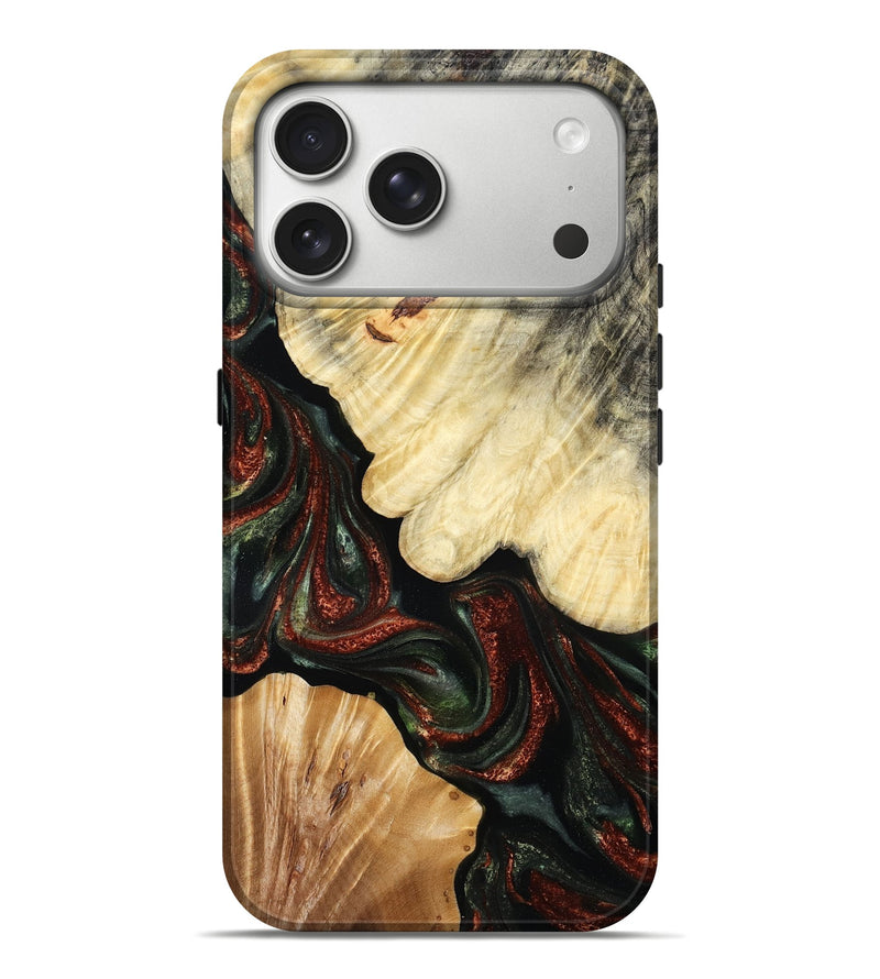 iPhone 17 Pro Max Wood Live Edge Phone Case - Cody (Red, 785112)