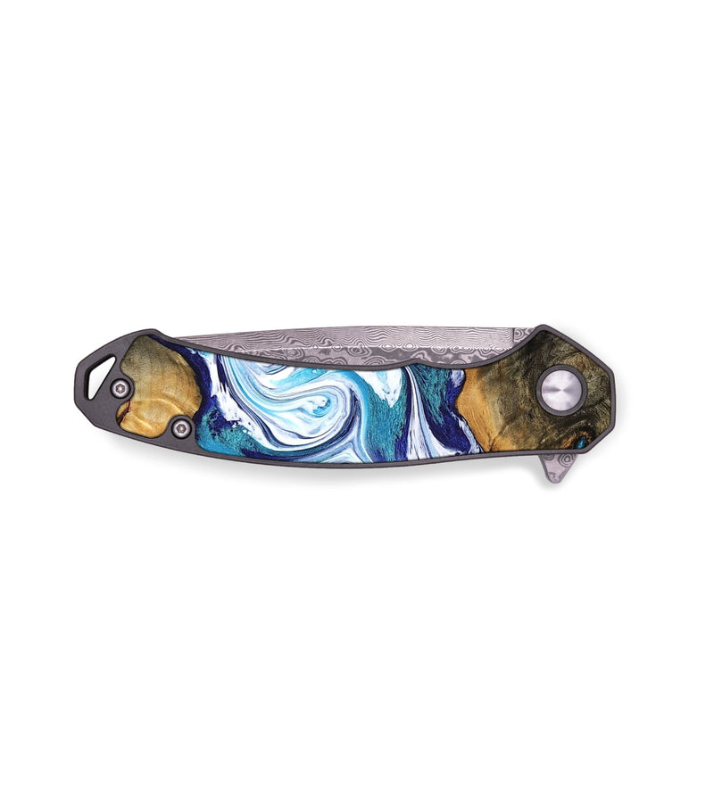 EDC Wood Pocket Knife - Yousef (Blue, 785298)