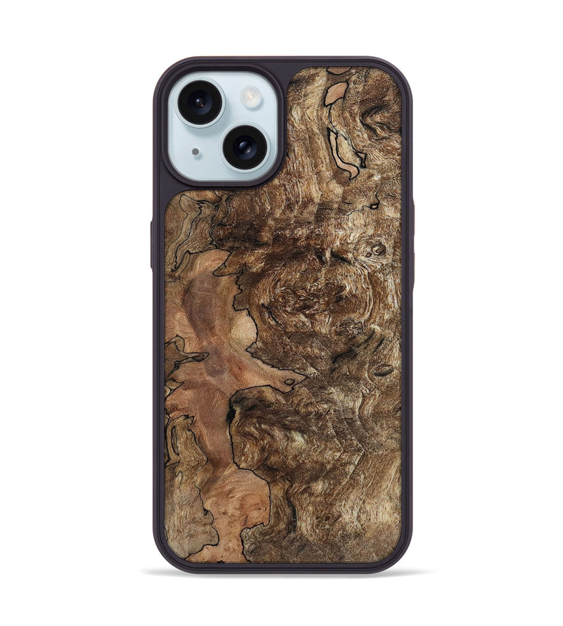 iPhone 15 Wood Phone Case - Micaela (Wood Burl, 785324)