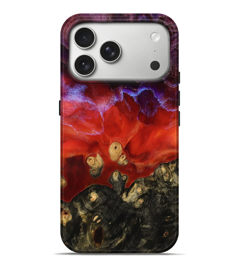 iPhone 17 Pro Max Wood Live Edge Phone Case - Jaclyn (Fire & Ice, 785384)