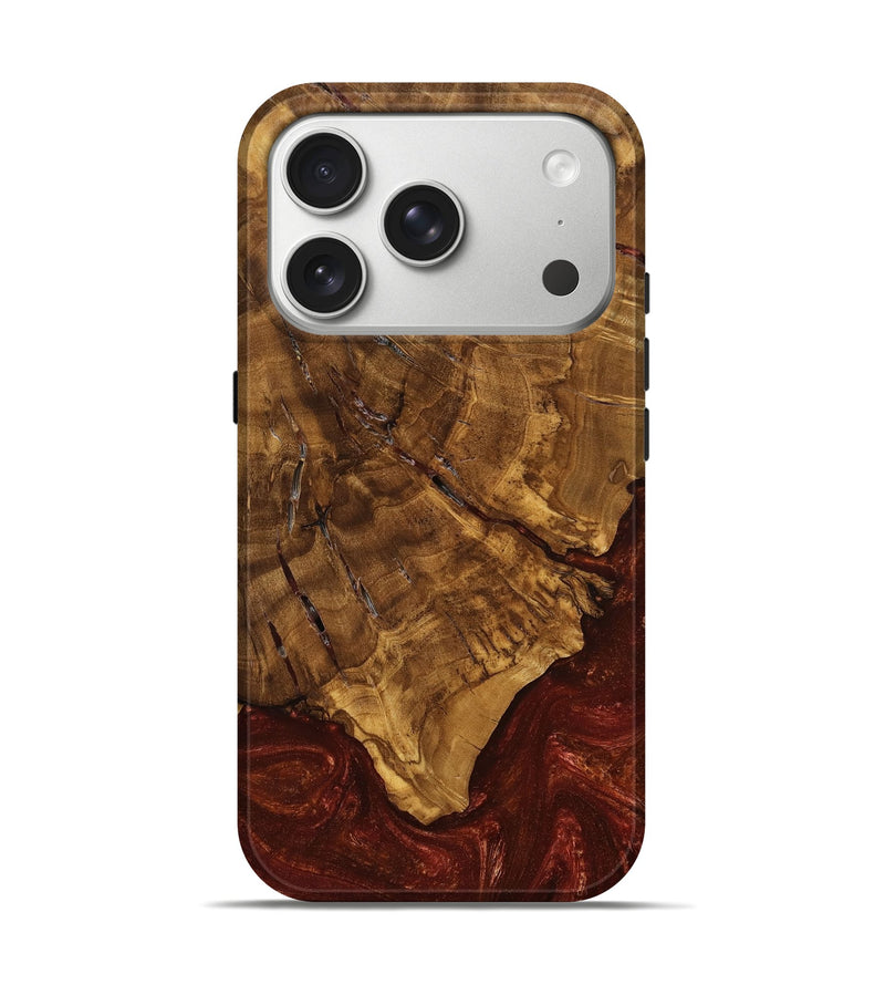 iPhone 17 Pro Wood Live Edge Phone Case - Flor (Ancient Olive, 785528)