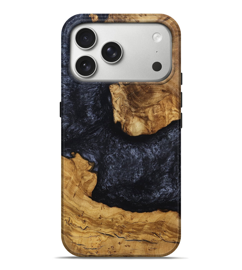 iPhone 17 Pro Max Wood Live Edge Phone Case - Brock (Ancient Olive, 785532)