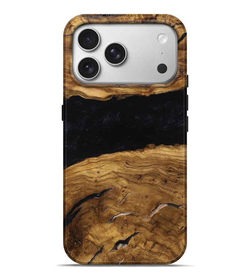 iPhone 17 Pro Max Wood Live Edge Phone Case - Blaine (Ancient Olive, 785538)