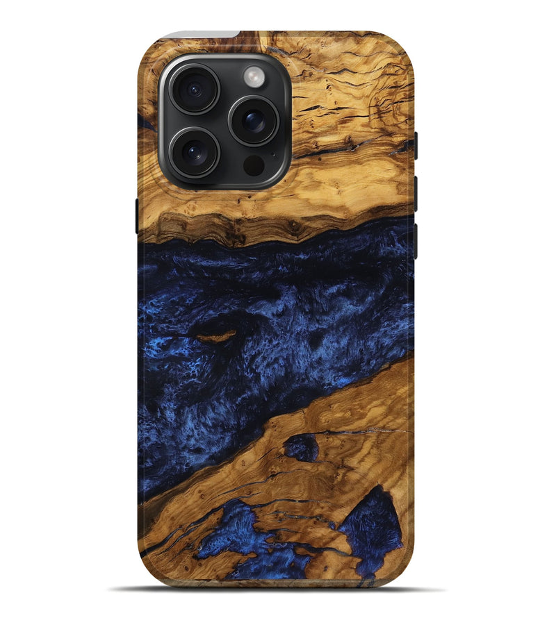 iPhone 16 Pro Max Wood Live Edge Phone Case - Luka (Ancient Olive, 785539)