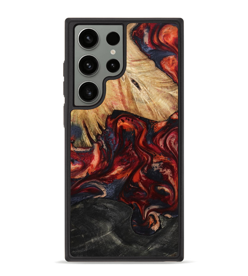 Galaxy S23 Ultra Wood Phone Case - Patrice (Red, 785558)