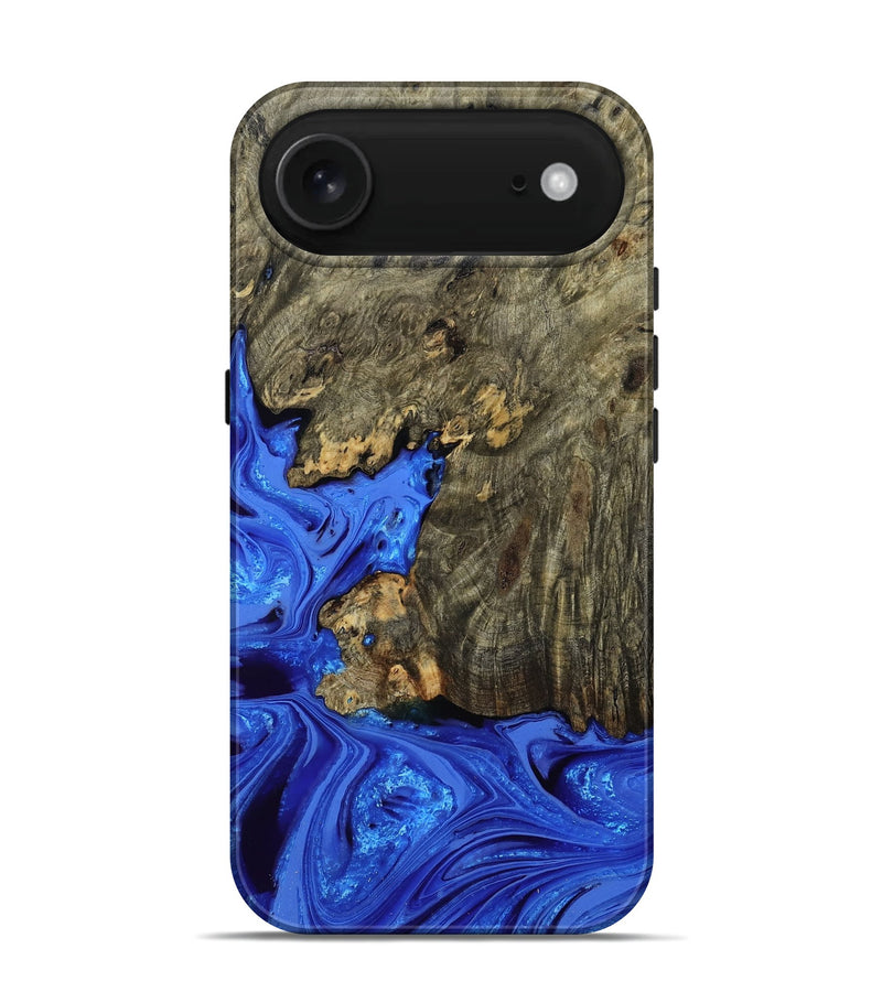 iPhone 17 Air Wood Live Edge Phone Case - Izan (Blue, 785728)