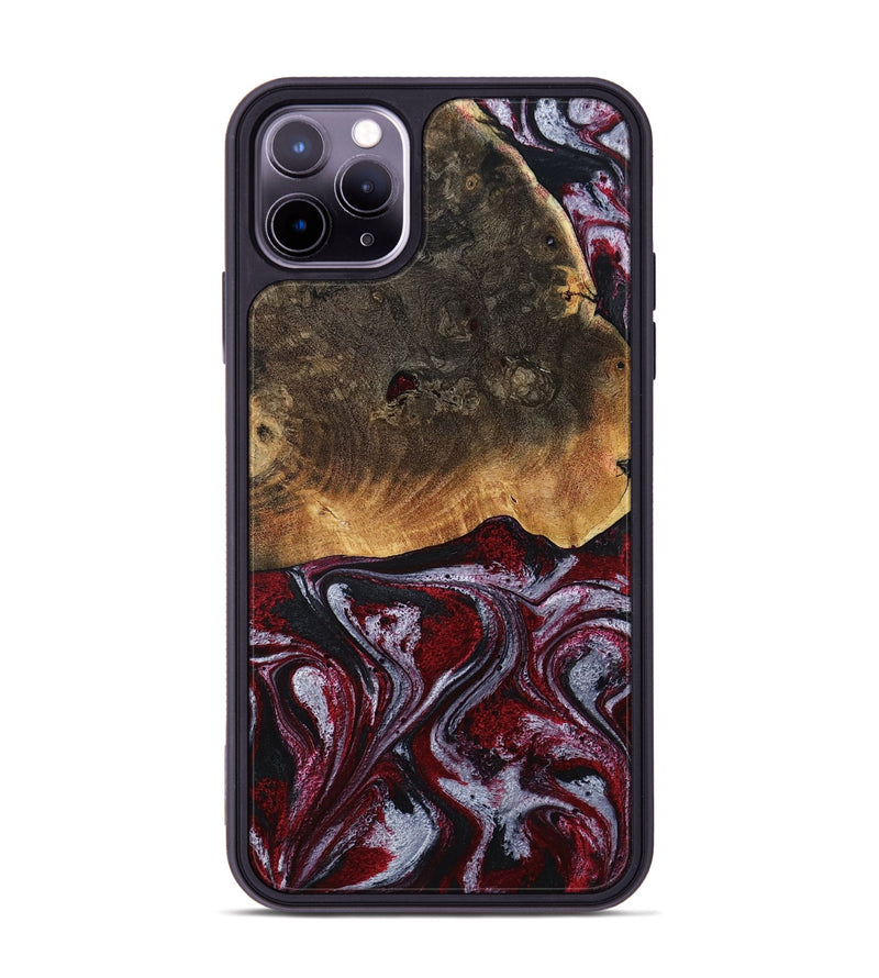 iPhone 11 Pro Max Wood Phone Case - Javion (Red, 785854)