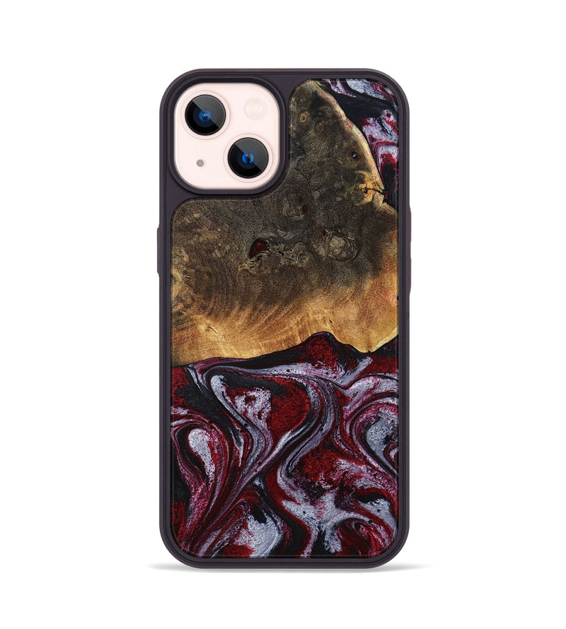 iPhone 14 Wood Phone Case - Javion (Red, 785854)