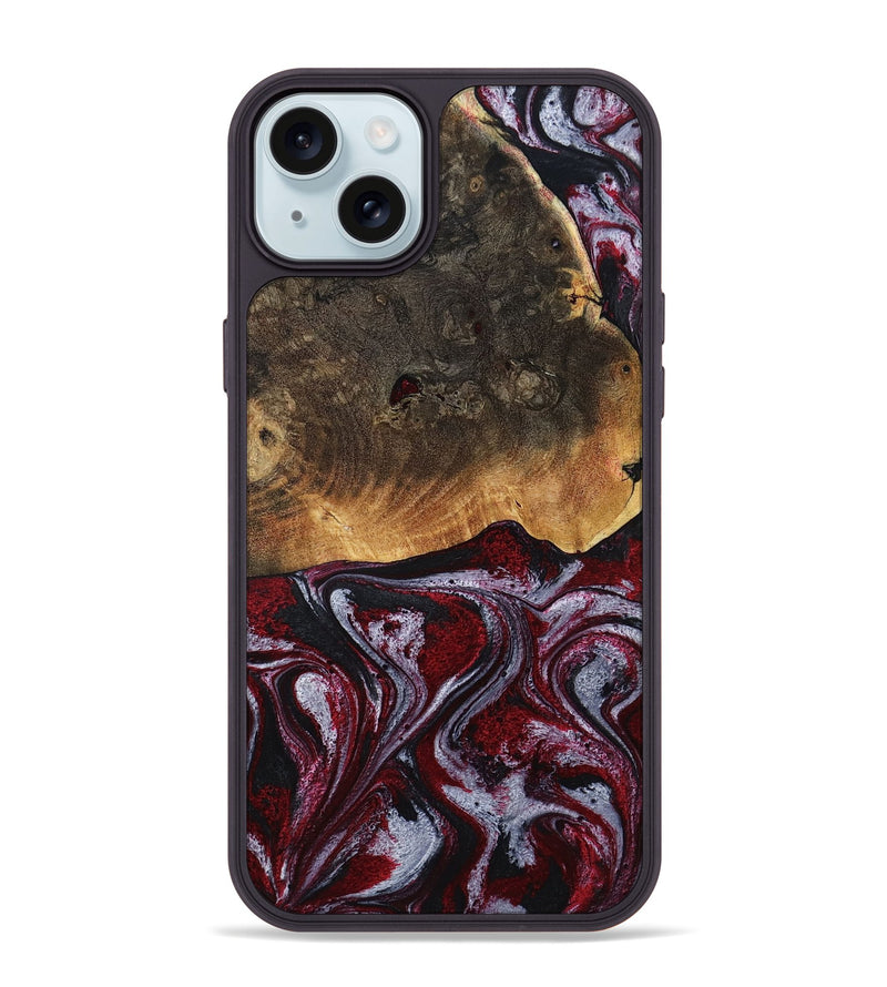 iPhone 15 Plus Wood Phone Case - Javion (Red, 785854)