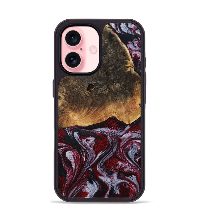 iPhone 16 Wood Phone Case - Javion (Red, 785854)