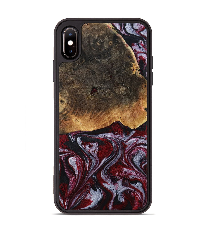 iPhone Xs Max Wood Phone Case - Javion (Red, 785854)