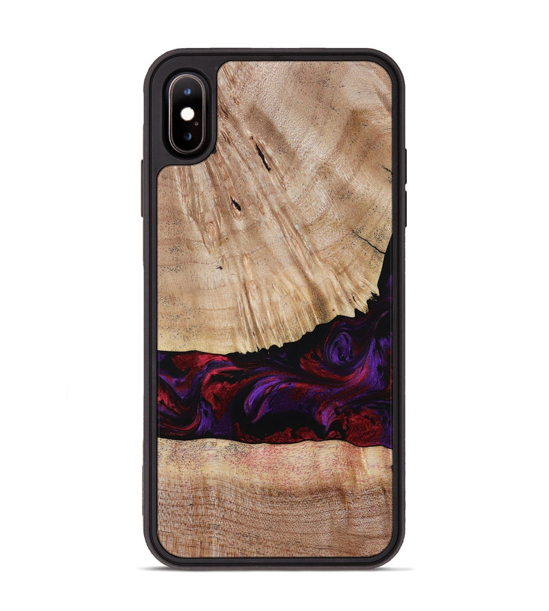 iPhone Xs Max Wood Phone Case - Sampson (Purple, 785884)