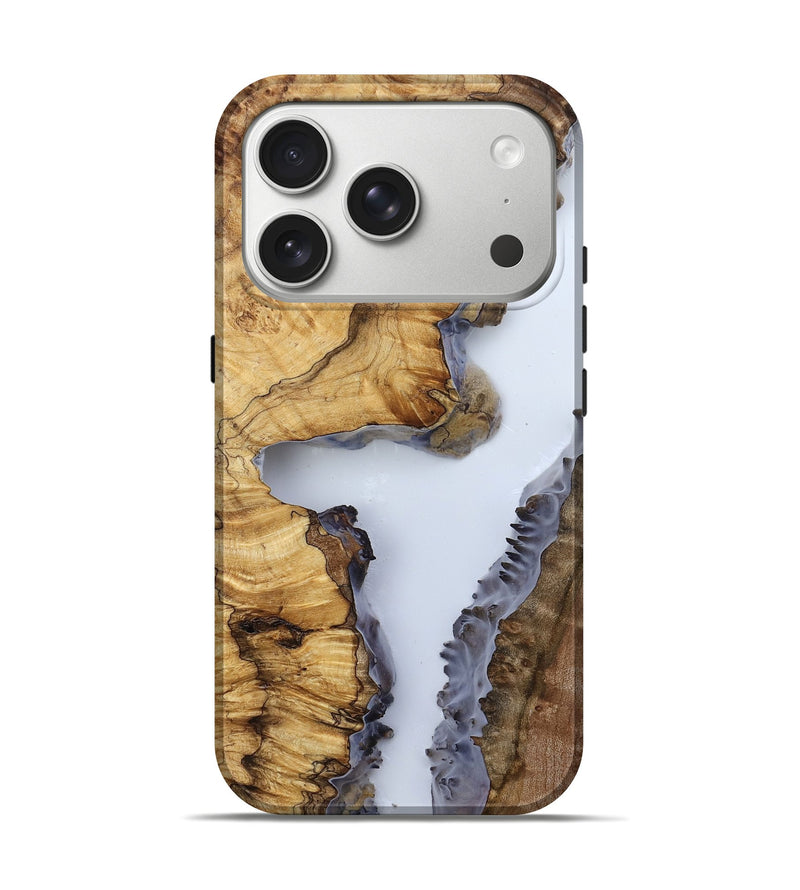 iPhone 17 Pro Wood Live Edge Phone Case - Mira (Clear, 786427)