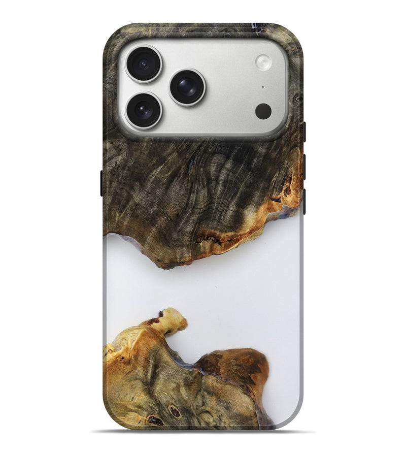 iPhone 17 Pro Max Wood Live Edge Phone Case - Damari (Clear, 786429)