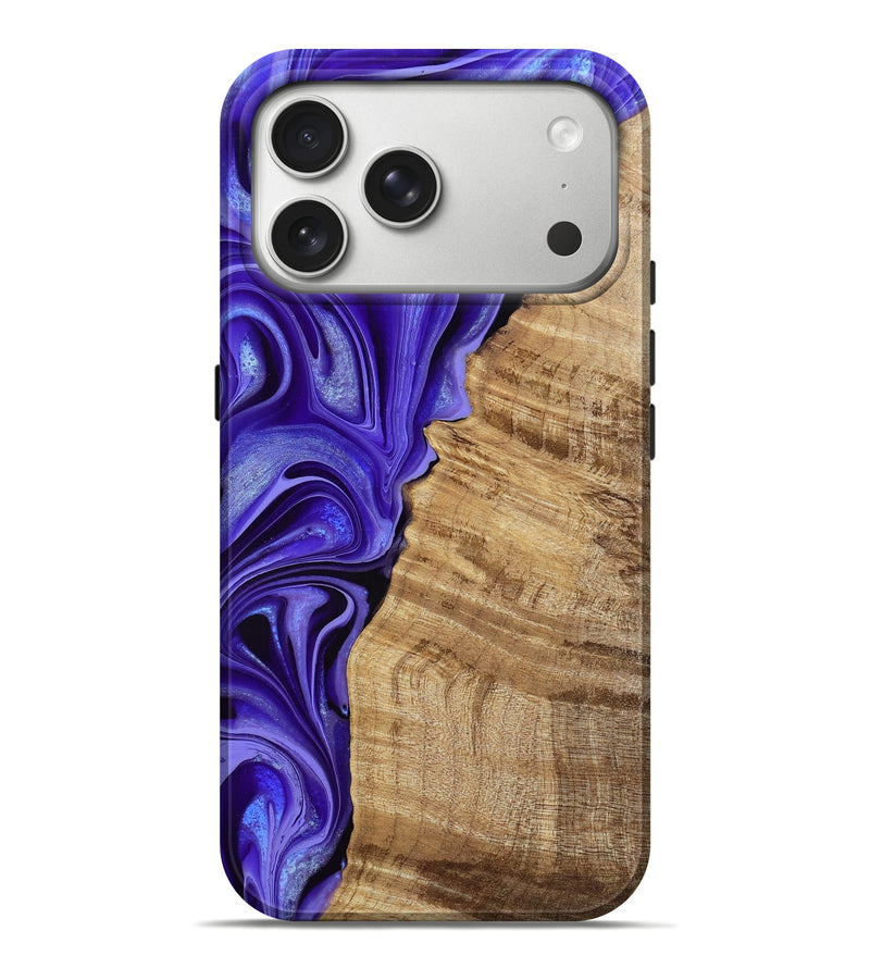 iPhone 17 Pro Max Wood Live Edge Phone Case - Starr (Purple, 786441)