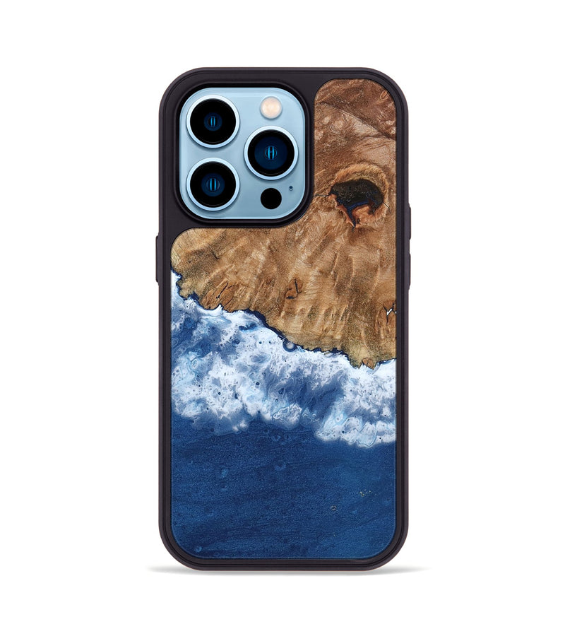iPhone 14 Pro Wood Phone Case - Green (Coastal, 786600)
