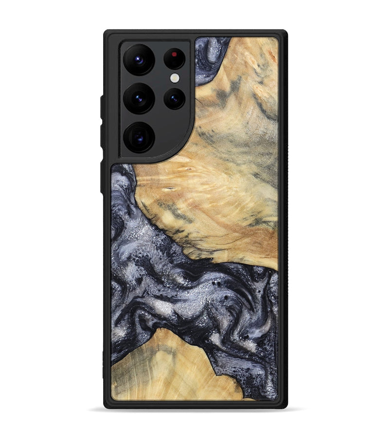 Galaxy S22 Ultra Wood Phone Case - Kaaren (Black & White, 786665)