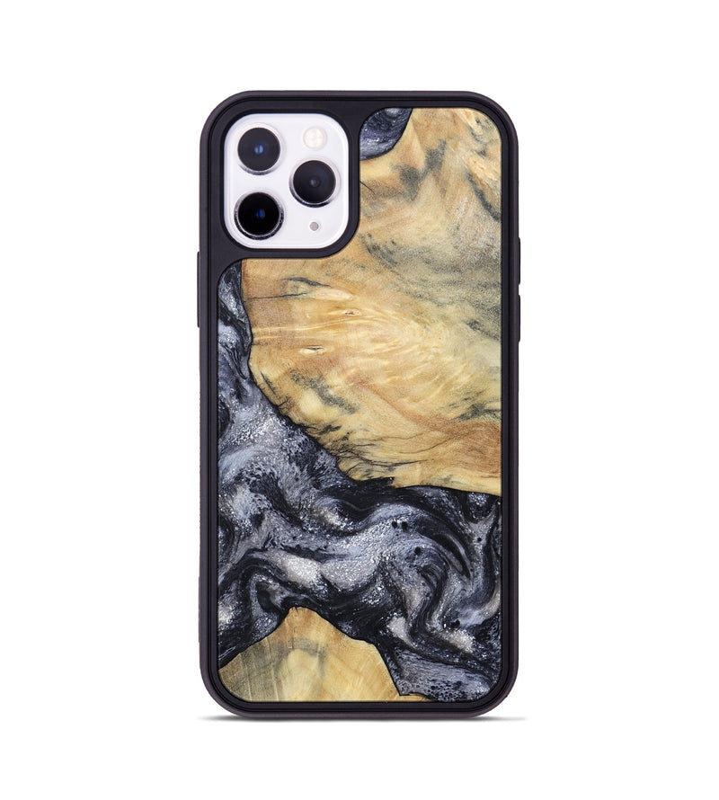 iPhone 11 Pro Wood Phone Case - Kaaren (Black & White, 786665)