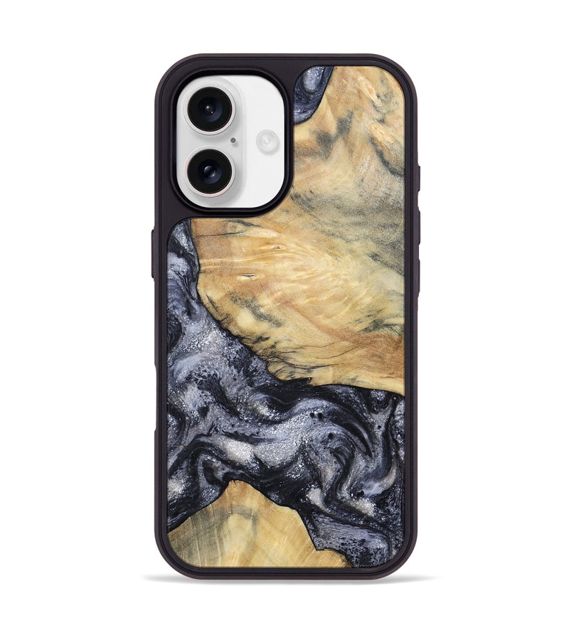 iPhone 17 Wood Phone Case - Kaaren (Black & White, 786665)