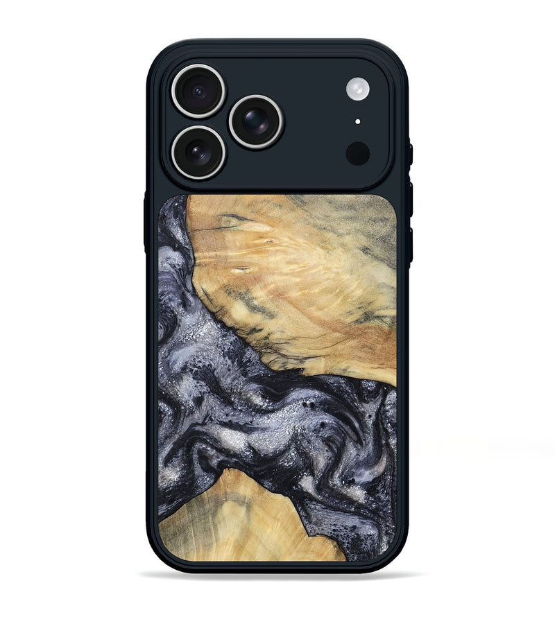 iPhone 17 Pro Max Wood Phone Case - Kaaren (Black & White, 786665)