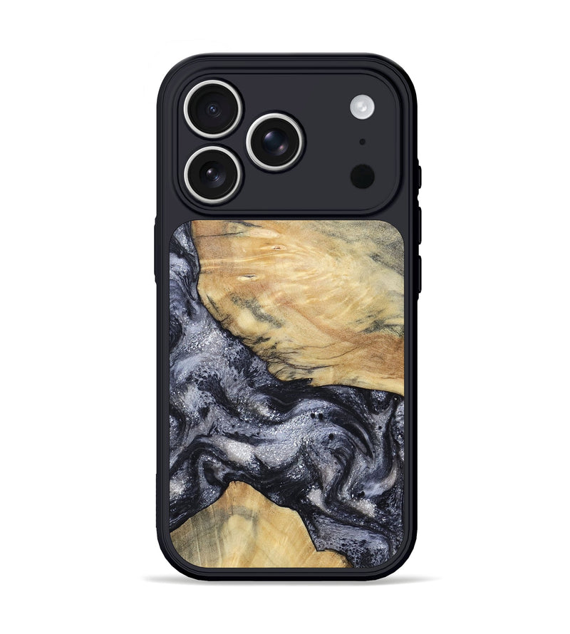 iPhone 17 Pro Wood Phone Case - Kaaren (Black & White, 786665)