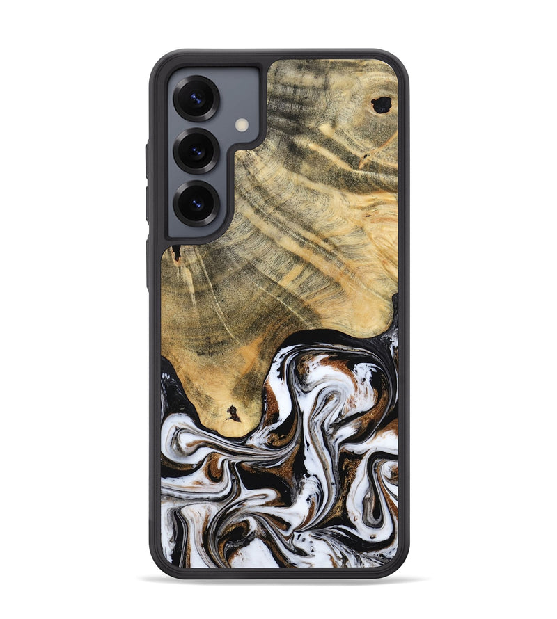 Galaxy S25 Plus Wood Phone Case - Lacy (Black & White, 786668)