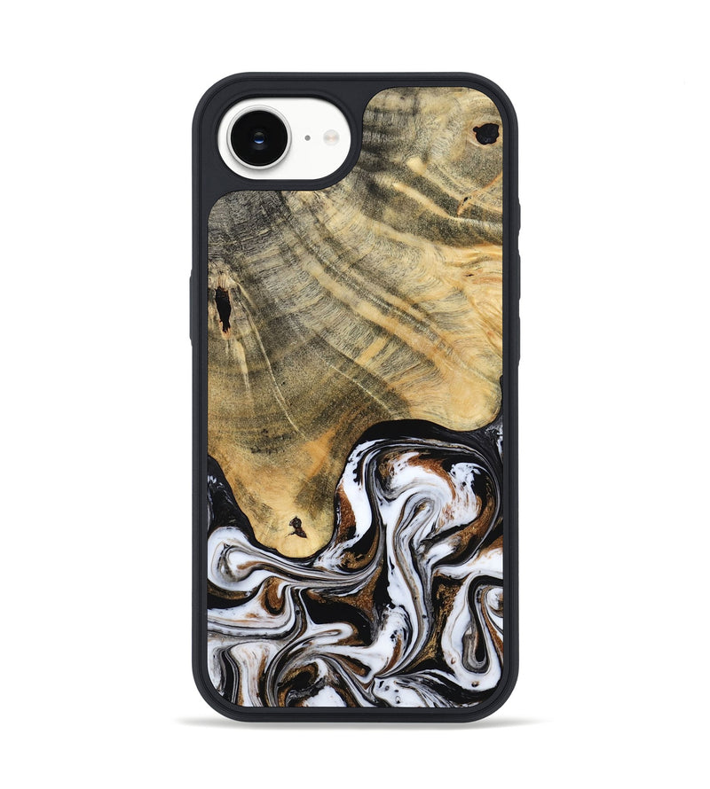 iPhone 16e Wood Phone Case - Lacy (Black & White, 786668)