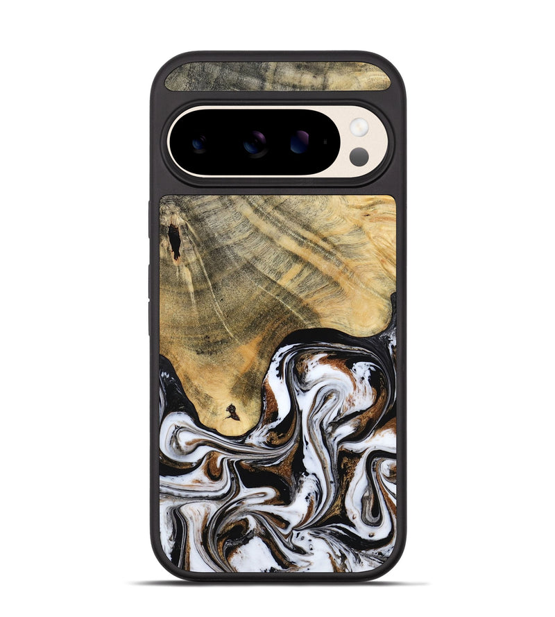 Pixel 10 Pro Wood Phone Case - Lacy (Black & White, 786668)