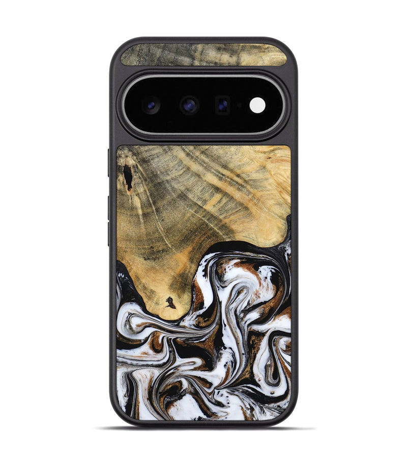 Pixel 11 Pro Wood Phone Case - Lacy (Black & White, 786668)