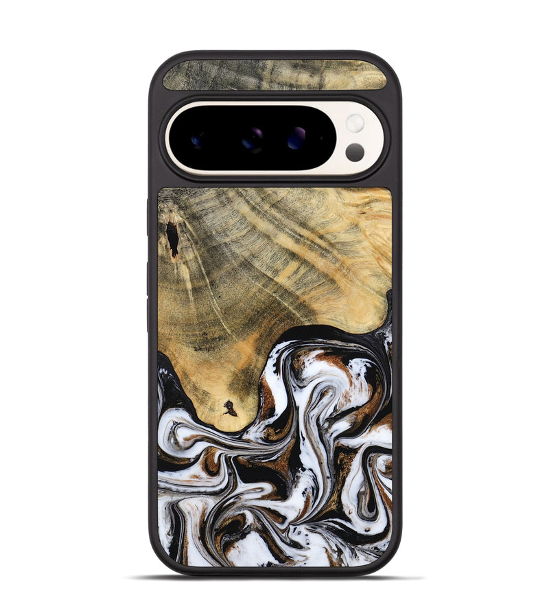 Pixel 9 Wood Phone Case - Lacy (Black & White, 786668)