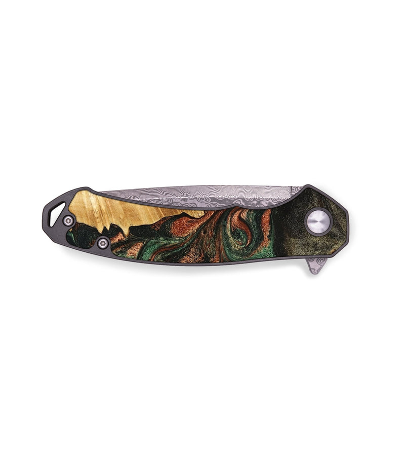 EDC Wood Pocket Knife - Sarah (Green, 786737)