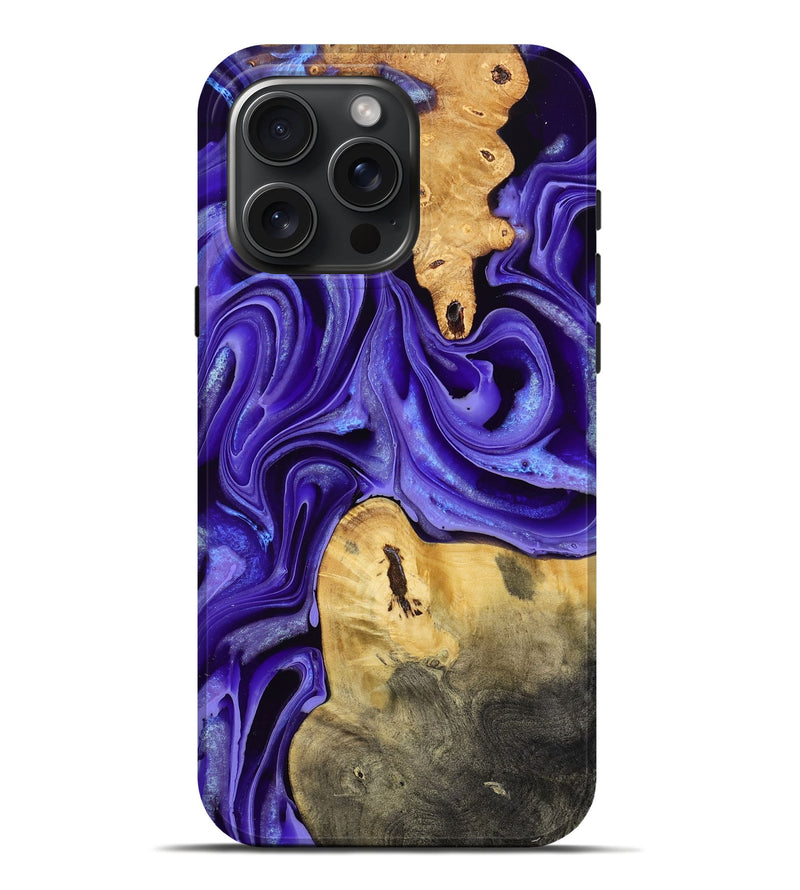 iPhone 16 Pro Max Wood Live Edge Phone Case - Shyanne (Purple, 786746)