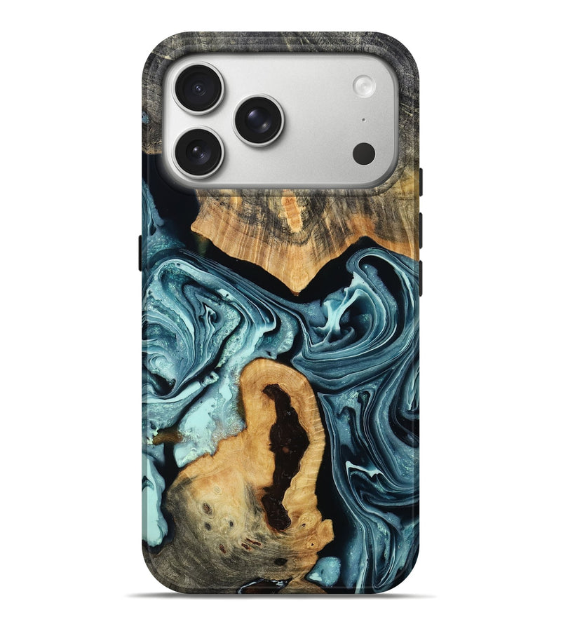 iPhone 17 Pro Max Wood Live Edge Phone Case - Bristol (Green, 786747)