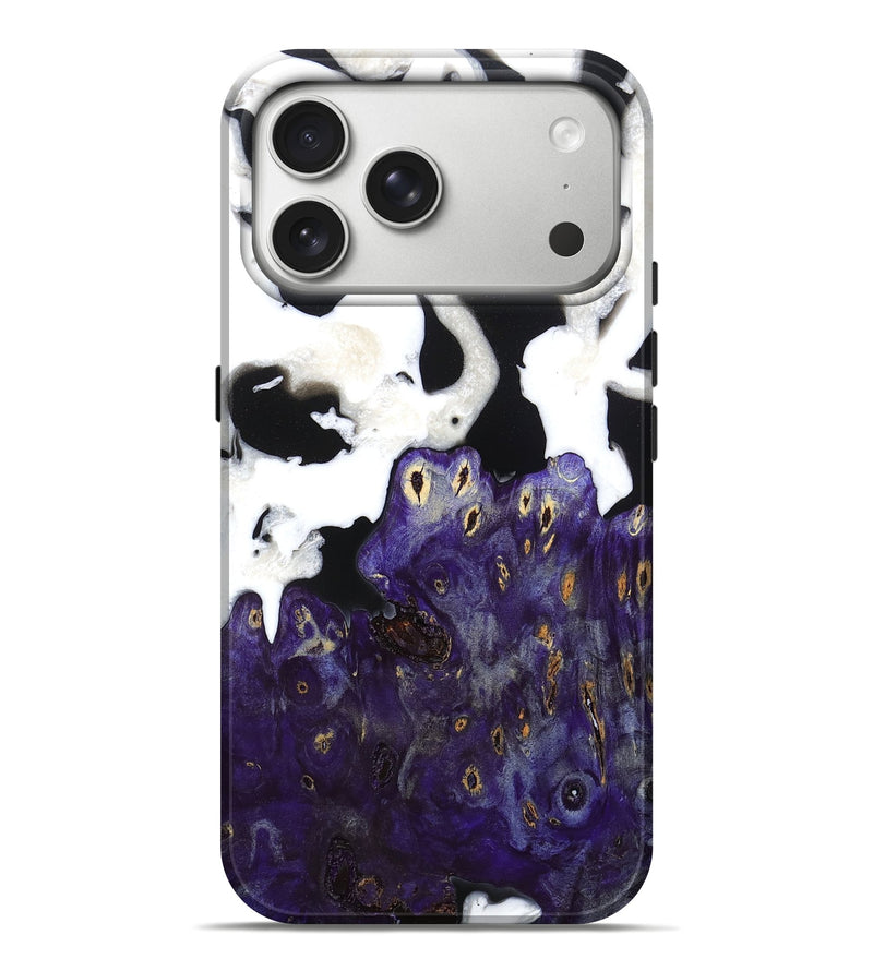 iPhone 17 Pro Max Wood Live Edge Phone Case - Debbie (Black & White, 786752)