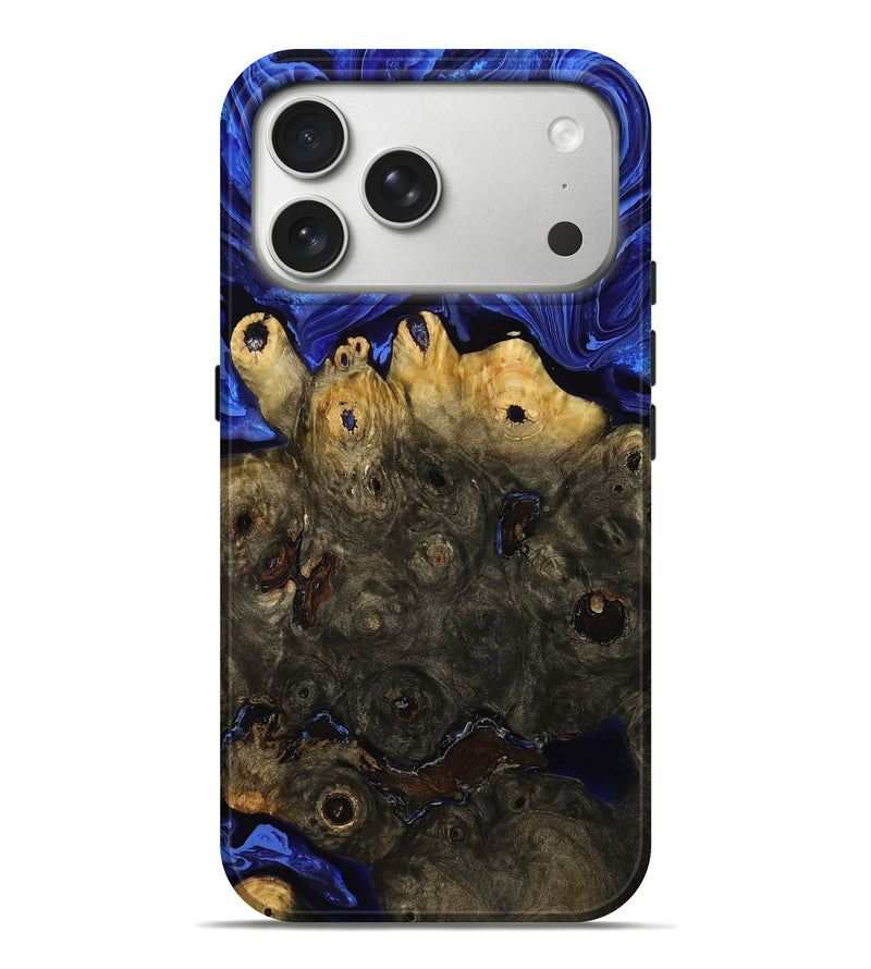 iPhone 17 Pro Max Wood Live Edge Phone Case - Nori (Blue, 786762)