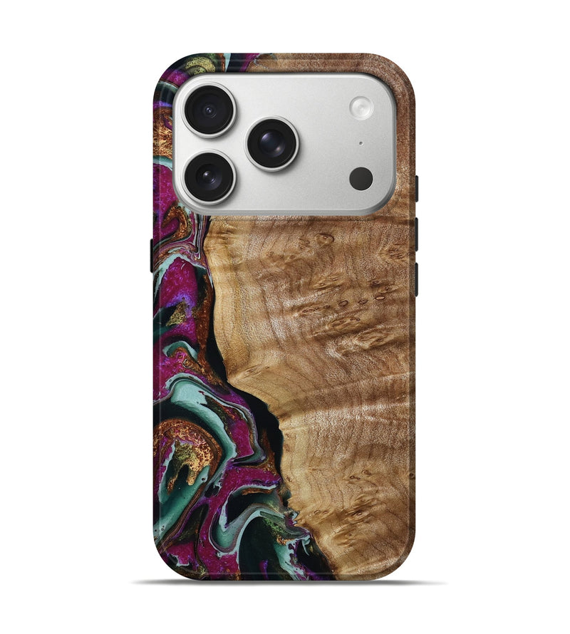 iPhone 17 Pro Wood Live Edge Phone Case - Cason (Purple, 787031)