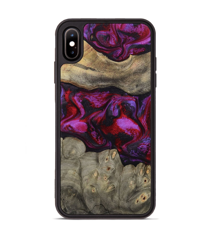 iPhone Xs Max Wood Phone Case - Rhonda (Red, 787153)