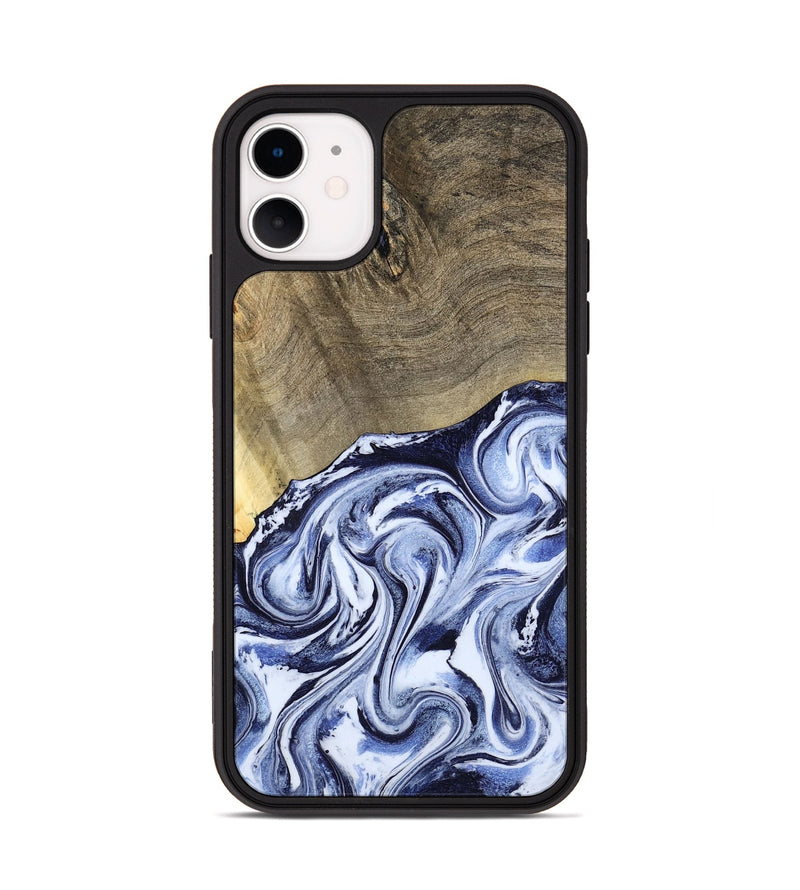 iPhone 11 Wood Phone Case - Nyasia (Blue, 787244)