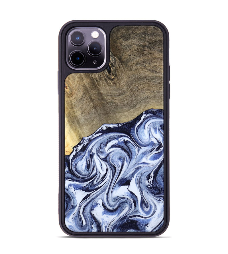 iPhone 11 Pro Max Wood Phone Case - Nyasia (Blue, 787244)