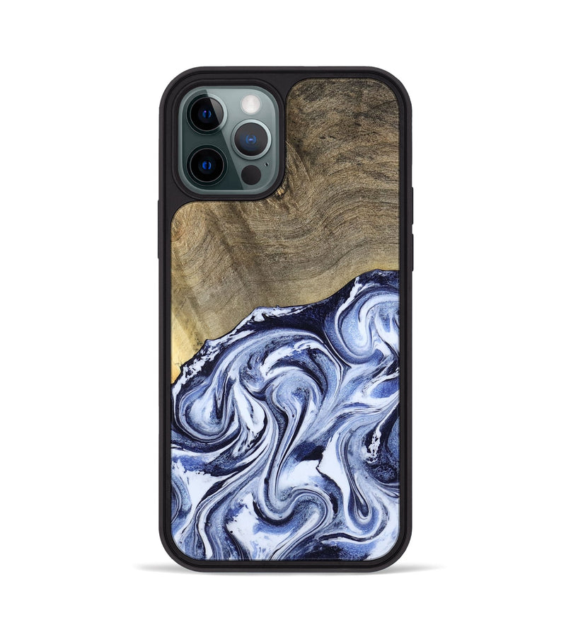 iPhone 12 Pro Wood Phone Case - Nyasia (Blue, 787244)