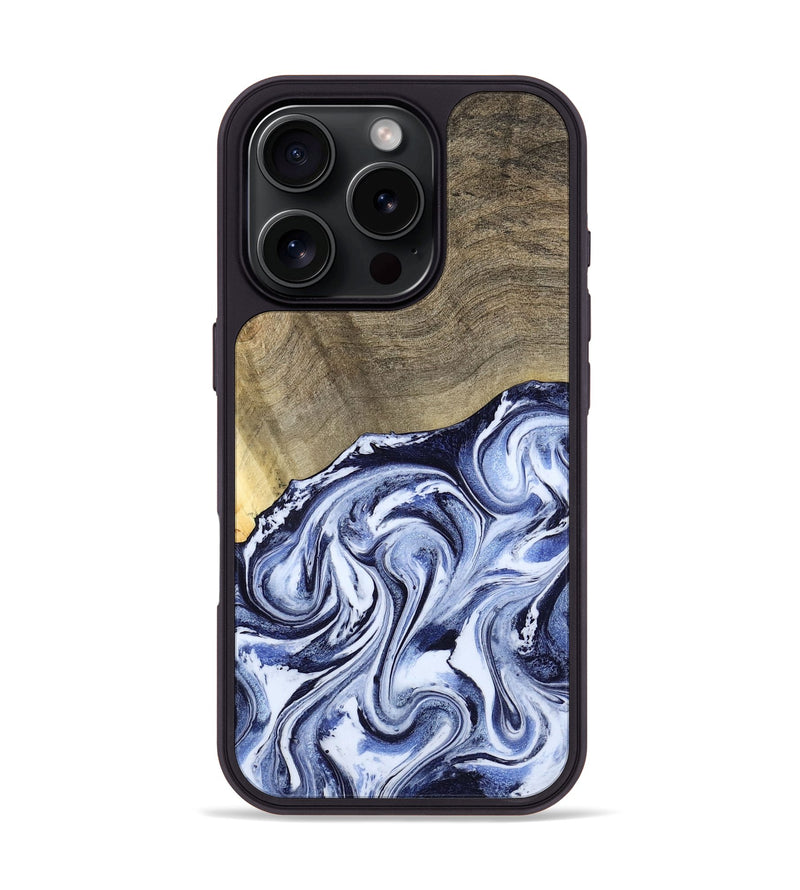 iPhone 16 Pro Wood Phone Case - Nyasia (Blue, 787244)