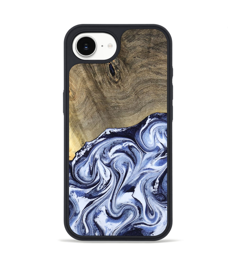 iPhone 16e Wood Phone Case - Nyasia (Blue, 787244)