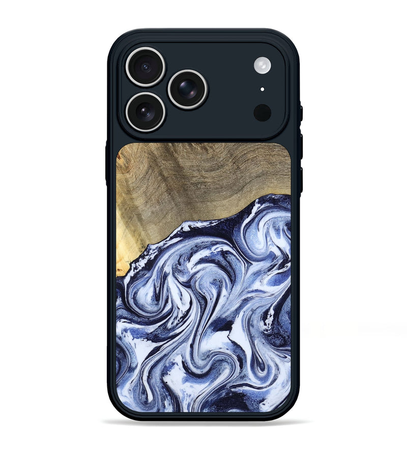 iPhone 17 Pro Max Wood Phone Case - Nyasia (Blue, 787244)