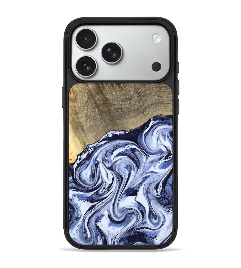 iPhone 18 Pro Max Wood Phone Case - Nyasia (Blue, 787244)
